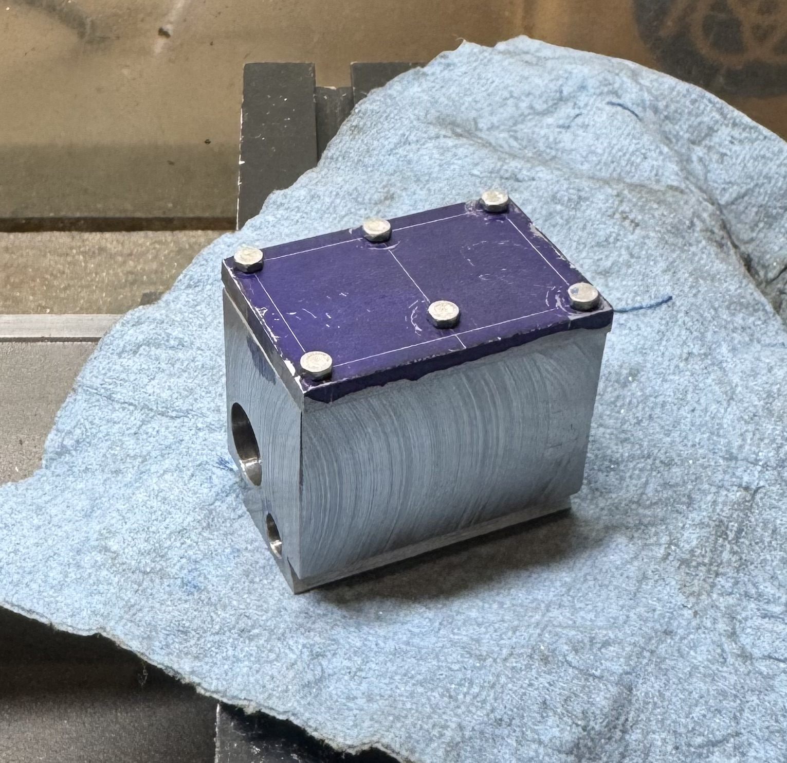 The backing plate screwed to the head